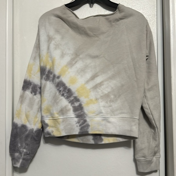 Victoria’s Secret PINK - Off The Shoulder Grey Tie Dye Sweatshirt - (make offer) - Picture 2 of 3